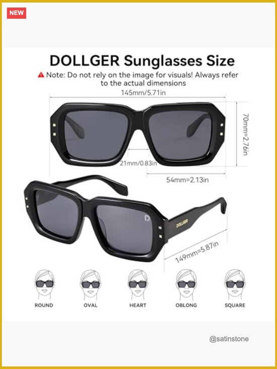 Oversized Polarized Sunglasses Retro Square TAC UV400 Protection main image 7